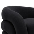 thumbnail image 4 of Boucle Swivel Chair Set of 2 No Assembly Round Upholstered Swivel Barrel Arm Chair Single Sofa Chair Reading Chair for Living Room-Black, 4 of 5