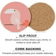 thumbnail image 6 of SKYSONIC Round Drink Coasters Pink Toucan Absorbent Ceramic Coaster with Cork Base for Coffee Cups for Home Decor 4 pcs, 6 of 6