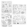 thumbnail image 4 of DIY Transparent Stamps, Recycled 4 Pcs Clear Stamps Clear Imprint  For Photo Albums, 4 of 8