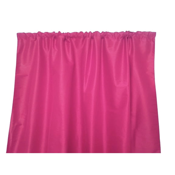 Faux Silk Solid Dupioni Window Curtain 56 Inch Wide Fuchsia