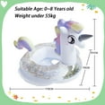 thumbnail image 3 of Umbresen Flotador de natación para bebé, inflable, lindo flotador con asiento y asa, flotadores de piscina, juguetes divertidos, balsa de agua, salón, suministros para fiestas para niños pequeños de 0, 3 of 7