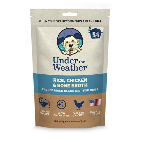 Under The Weather Bland Diet For Dogs Chicken/Rice/Bone Broth 6.5oz.
