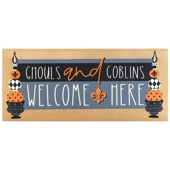 Magnolia Gardens DM011659 9.75 x 21.875 in. Welcome Ghouls & Goblin Insert Doormat