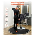 thumbnail image 3 of KFFKFF Salon Mat for Hair Stylist, 3 x 4 FT Semi-circle Chair Mat, 1-inch Thickened Anti-Fatigue Barber Floor Mat with Round Cut Out, Easy-to-Clean PVC Surface & Anti-Trip Beveled Edges, 3 of 9