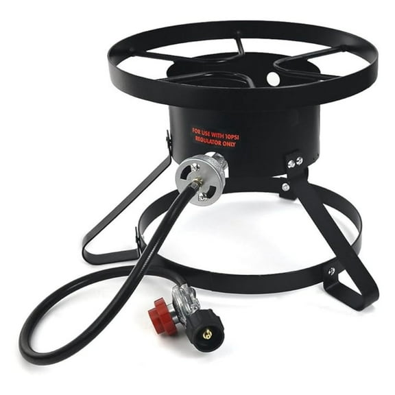 High Pressure Stove Single Burner w/Regulator & Hose Outdoor Propane Portable Camping Cooking Range