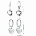 thumbnail image 5 of 2Pairs Heart Dangle Earrings for Women, 14K Gold Plated Huggie Hoop Hypoallergenic 12mm Charm, Gift Ready Jewelry or Valentine’s & Birthday, 5 of 5