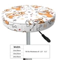 thumbnail image 2 of Cartoon Cute Corgi Dog Love Round Bar Stool Seat Covers, Elastic Round Chair Cover Stool Seat Slipcover Bar Stool Cushions Round Pad for 12-14 inch, 2 of 5