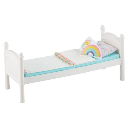 My Life As 6-Piece Stackable Bed Play Set for 18 inch Dolls, White