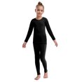 thumbnail image 2 of iiniim Girls Thermal Underwear Kids Long Johns Winter Warm Base Layer Tops with Bottoms Type B Black 3-4, 2 of 7