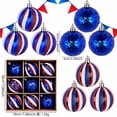 thumbnail image 3 of Ornament Storage Clear Out Deal, Independence Day 6Cm 9Pcs Box Set Electroplating Hand Drawn Red White Blue Day Decoration Decoration, Blue, Red, White, 3 of 9