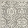 thumbnail image 3 of 2'x4' Silver Grey Machine Woven UV Treated Floral Ogee Indoor Outdoor Accent Rug, 3 of 4