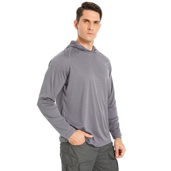 Mens UPF 50 Fishing PFG Shirts Sun Protection Long Sleeve Fishing Shirts for Hiking Running Cycling