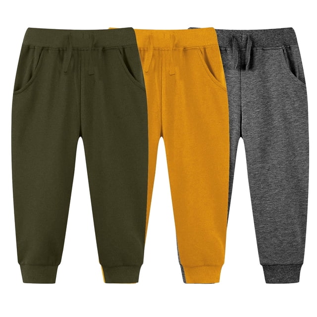 Odeerbi 2-7 Años Para Niños Niñas 3 Pcs Traedor de Chándal Sports Athletic Sports Jogger Pantalones de Verano Color Sólido