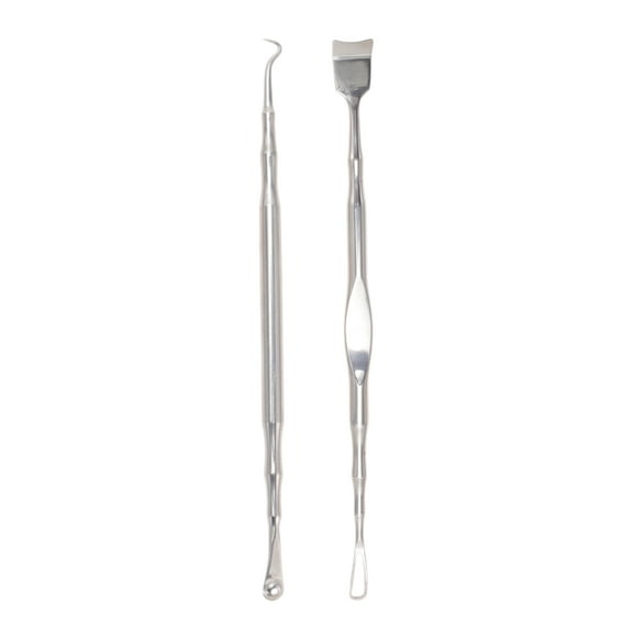 Unique Bargains 1 Set Facial Pimple Extractor Silver Tone 5.11"