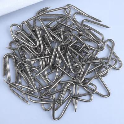 BESTONZON 70Pcs Wire Fencing U Nails for Cable and Mesh Fixing with Pointed Ends