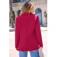 thumbnail image 2 of Blazer PRETTYGARDEN Rojo Rosa Oscuro Talla Grande con Solapa Clásica, 2 of 8