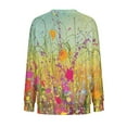 thumbnail image 5 of Qertyioot Hauts de Mode pour Femmes, Chandail en Molleton Imprimé à Manches Courtes et Col Rond, 5 of 5