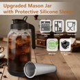 thumbnail image 2 of Preparador de café cold brew QHH de 1.9 L, frasco tipo mason con filtro de acero inoxidable, 2 of 8