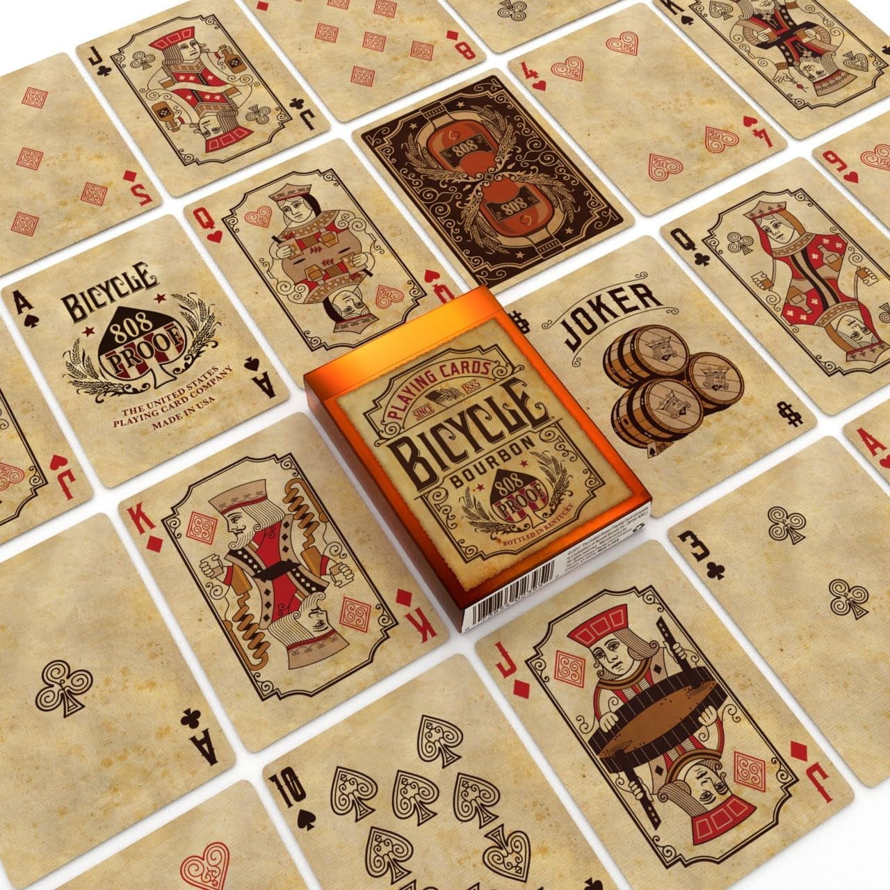 Bicycle, Playing Cards, Bourbon Brown Deck, Standard 52-card
