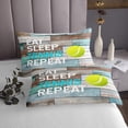 thumbnail image 3 of Erosebridal Teens Tennis Player Coverlet Set Queen, Lake House Bedding Set, Rustic Decor, 3-Piece, 3 of 5