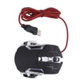 thumbnail image 4 of Ratón con cable Puerto USB negro Iluminación para juegos Accesorios ópticos ajustables para computadora, 4 of 8