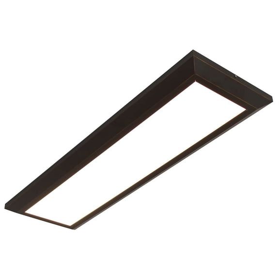 LED Linear Ceiling Light in Oil Rubbed Bronze (27 in. W x 15 in. D x 2 in. H)