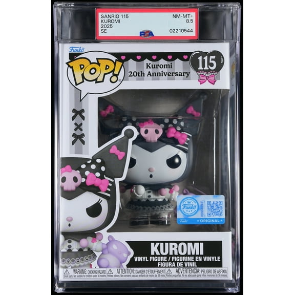 Bundle with PSA 8.5 NM-MT  Graded Kuromi (Special Edition) #115 Sanrio Collectible Vinyl Figure - Fully Encapsulated with Compatible Funko Pop! PSA Hard Protector Case