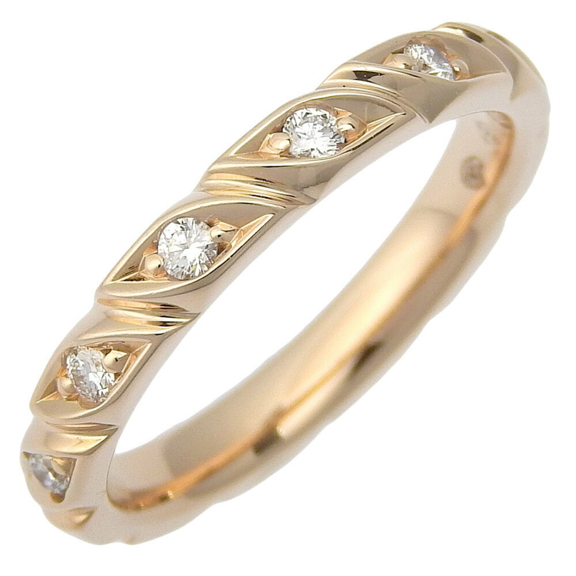 Pre-Owned Chaumet Torsade size 5.5 ring, 8 diamonds, K18 pink gold x diamond, approx.... (Good)