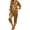 Brown, variant on AKOEE Satin Capri Pajamas for Women 2 Piece Sets Soft 3/4 Sleeve Button Up Shirt Capris Pant Lounge Sleepwear (M, Blue)