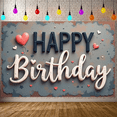 thumbnail image 2 of Rustic Design Birthday Party Banner Wooden Backdrop Sign for Birthday Party Indoor Decoration Event Celebration, 2 of 9