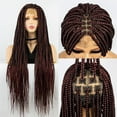 thumbnail image 4 of 36 Inches Knotless Box Braids Wigs Synthetic Full Lace Wig Braided Wigs For Black Women Crochet Box Wig Braid Braiding Hair, 4 of 10