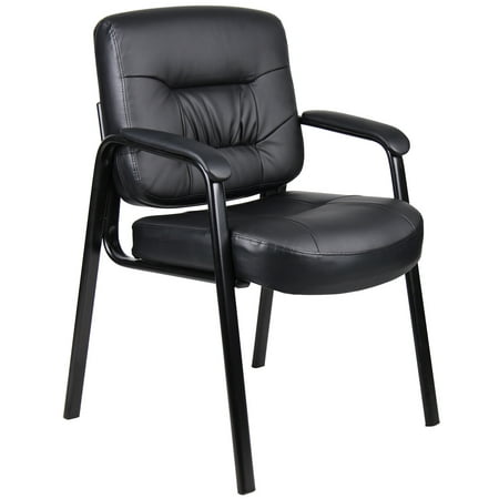 Boss Office & Home Black Executive Mid-back Guest (Best Office Guest Chairs)