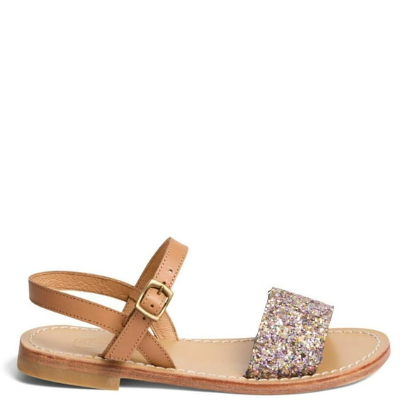 Bonpoint Girls Apis Glitter Leather Sandals, Brand Size 34 (3 Kids)