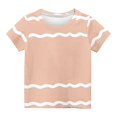 thumbnail image 4 of NAISIBABY Summer Girls Short Sleeve Printed T-Shirt, Kids Round Neck Casual Daily Versatile Tops Pink 9-10T, 4 of 4