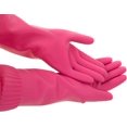thumbnail image 4 of Guantes de goma de limpieza para lavavajillas, impermeables, reutilizables, guantes de cocina antideslizantes (medianos) Afortunado Sencillez, 4 of 5