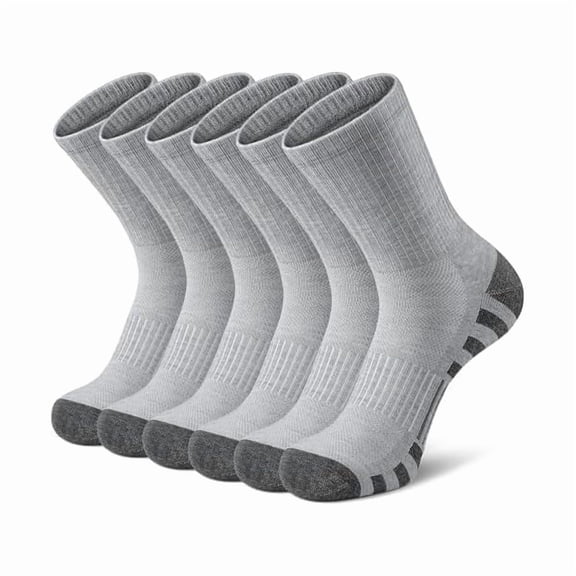 Eryueer Athletic Socks Sport Running Calf Socks Performance Cushioned Breathable Crew Socks for Men Women(6 Pairs)
