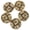 Matte Antique Gold, variant on ABS 4pcs ABS Metal Plated Button - 2 Hole - Textured Floral Pattern - 50L(32mm) - Matte Antique Gold