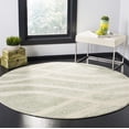 thumbnail image 1 of Safavieh Adirondack Collection ADR125X Modern Wave Distressed Non-Shedding Stain Resistant Living Room Bedroom Area Rug, 4' x 4' Round, Sage / Cream, 1 of 4