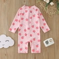 thumbnail image 7 of Summer Toddler Boys Girls Long Sleeve Cartoon Peach Prints Swimwear Beach Onesie Girls Swimsuits Size 14 16 Girl Size 12 Swim Suit Size 3 Bathing Suit Girls Big Girls Swimsuit Cow Swimsuit with Shorts, 7 of 7