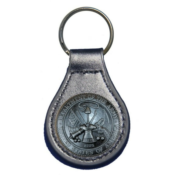 United States Army leather key fob or keychain Black
