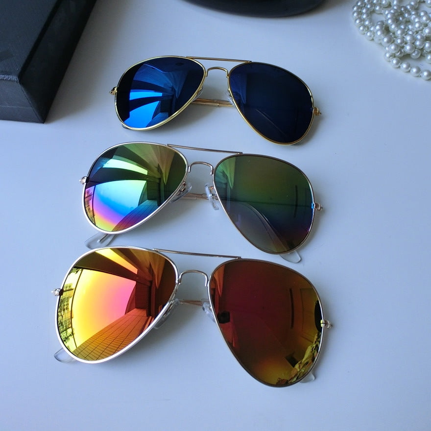 Metal Frame Sunglasses Polarized Lens Driving Glasses with Dustproof Protection Toad Mirror Design Fashion Eyewear
