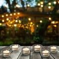 thumbnail image 3 of Stonebriar Citronella Scented Clear Cup Tea Light Candles with 4 Hour Burn Time, 50 Pack, off-white, 3 of 8