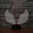 thumbnail image 2 of Wekity 3d Angel Wings Shape Night Light 7 Color Change Led Table Desk Lamp Acrylic Flat Abs Base Usb Charger Home Decoration Toy Brithday Xmas Kid Chi, 2 of 4