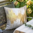 thumbnail image 2 of Pillow Covers 20x20 Inch, Gold Grey Linen Pillowcase with Invisible Zipper, Abstract Contemporary Square Graffiti Smear Art Decorative Throw Pillow Covers Cushion Case for Couch Sofa Bed Living Room, 2 of 9