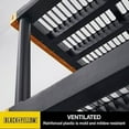 thumbnail image 5 of CX Black & Yellow®, 4-Tier Heavy Duty Plastic Storage Shelving Unit, 200lbs/shelf (55”H x 48”W x 20”D), for Indoor/Outdoor Organization, Modular Rack, 5 of 12
