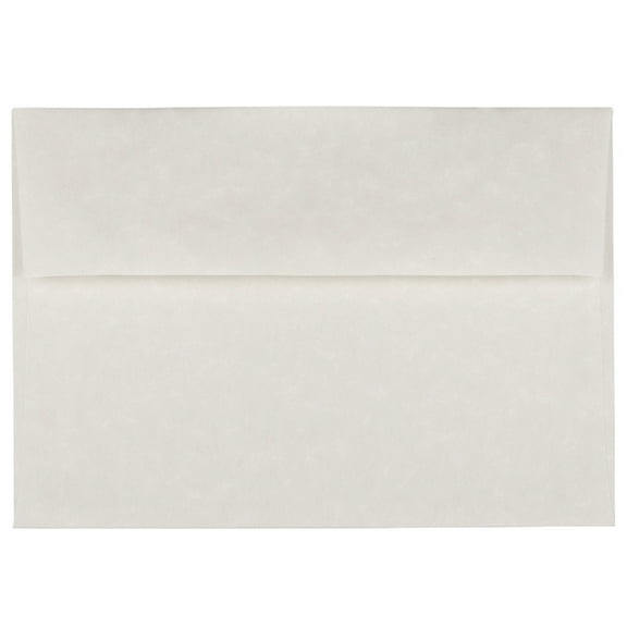 JAM Paper A7 Parchment Invitation Envelopes, 5 1/4 x 7 1/4, White Recycled, Bulk 1000/Carton