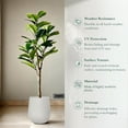 thumbnail image 3 of STONE LITE 16.9 Inch Round Tapered Off-White Plastic Plant Pot with Drainage Hole and Plug, 3 of 9