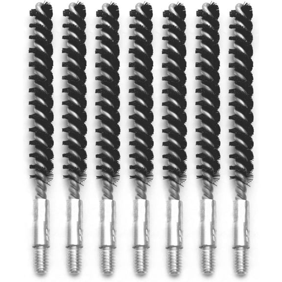 10 Pcs Nylon Bristle Bore Gun Cleaning Brush for Rifle Pistol 8-32 5-16 Thread (.22 Caliber)