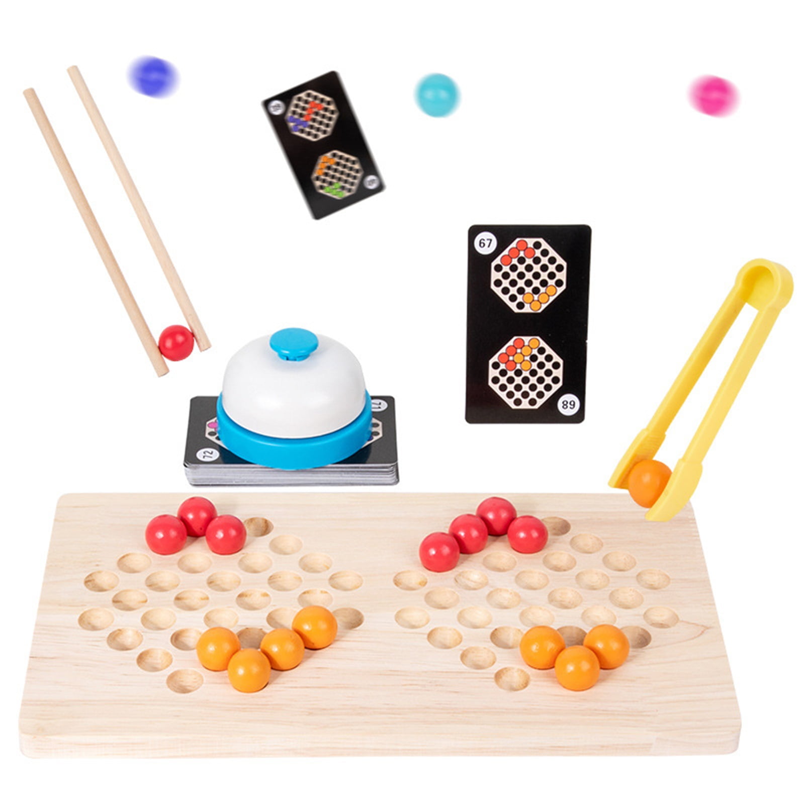 TAONMEISU Wooden Board Bead Game Children Multiplayer Board PK Toys