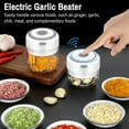 thumbnail image 2 of Electric Garlic Chopper Ginger Masher Blender Vegetable Meat Chilli Grinder Machine Rechargeable Garlic Shredder Kitchen Gadgets, 2 of 6